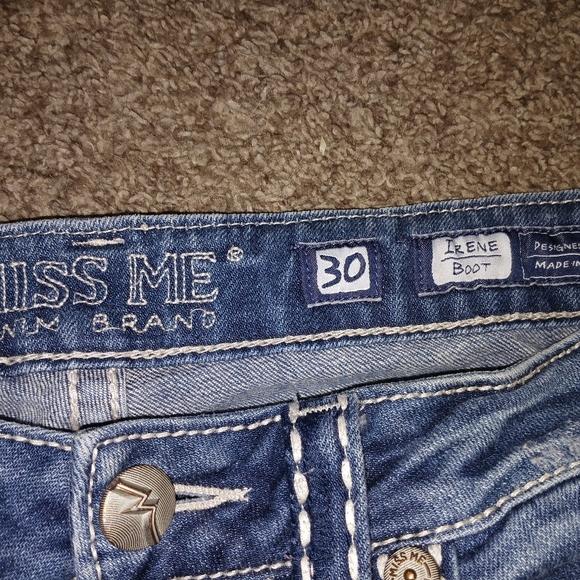 Women's Miss Me Boot Cut Blue Jeans - Picture 6 of 9